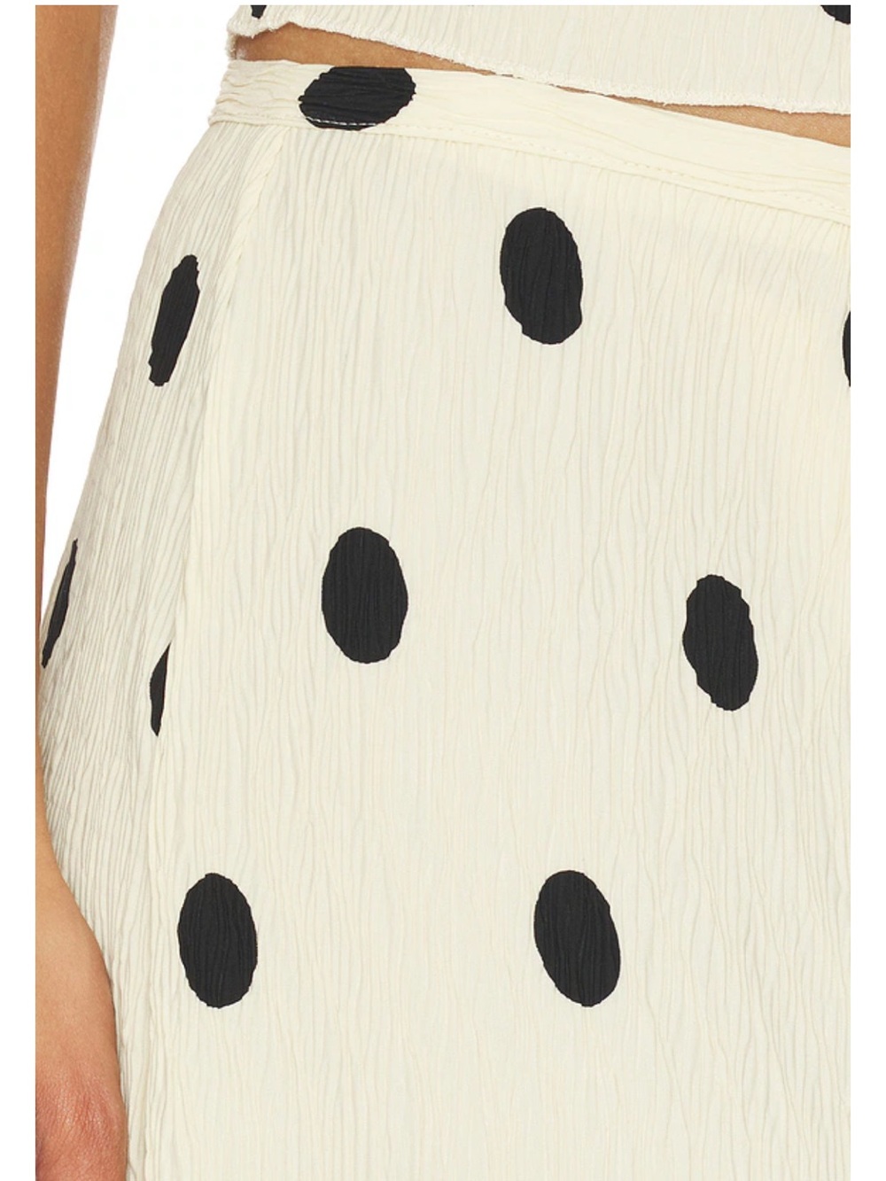 Lioness Ford Maxi Skirt Porcelain Polka Dot crinkle Revolve NWT M - Picture 6 of 10